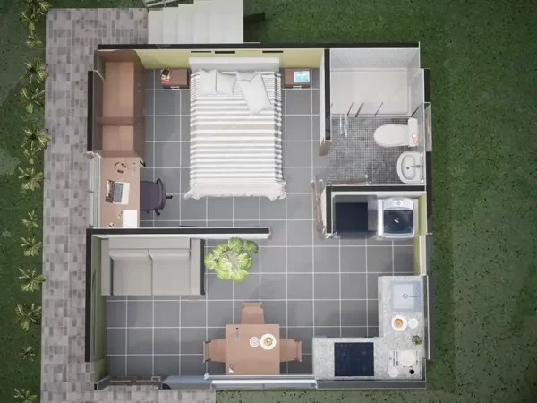 Diseño de CASA 5x5 con Terraza S#1 - Imagen 4