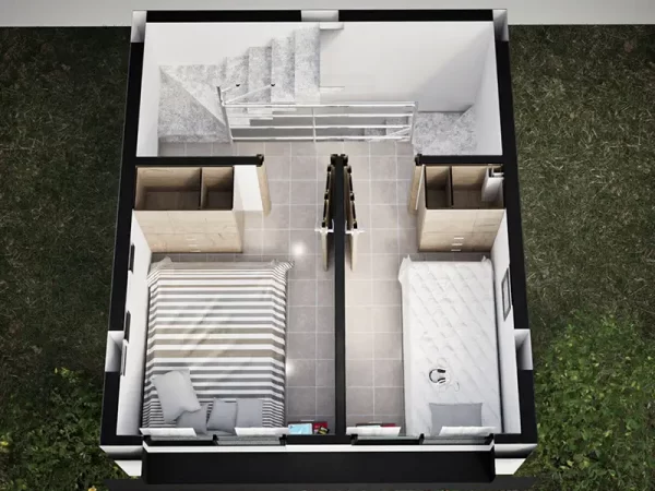 Casa Pequeña de 4x4 con 3 plantas y 2 domitorios - Imagen 6
