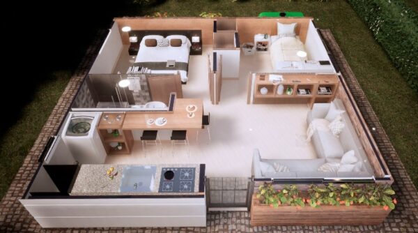 Diseño de Casa pequeña y económica de 6x6 m - Imagen 3