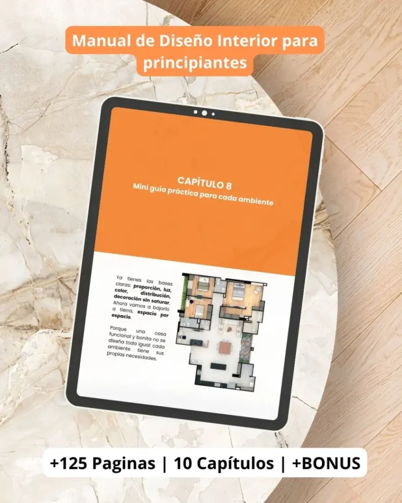 Imagen de diseño interior del Libro de diseño Interior para principiantes, NO diseñadores.